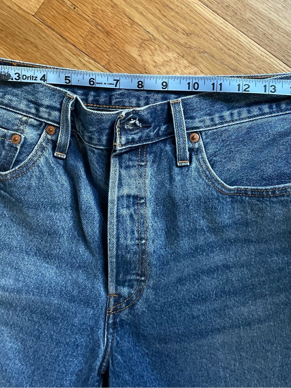 Levi's Women's Blue Denim Jean Shorts - Picture 5 of 6